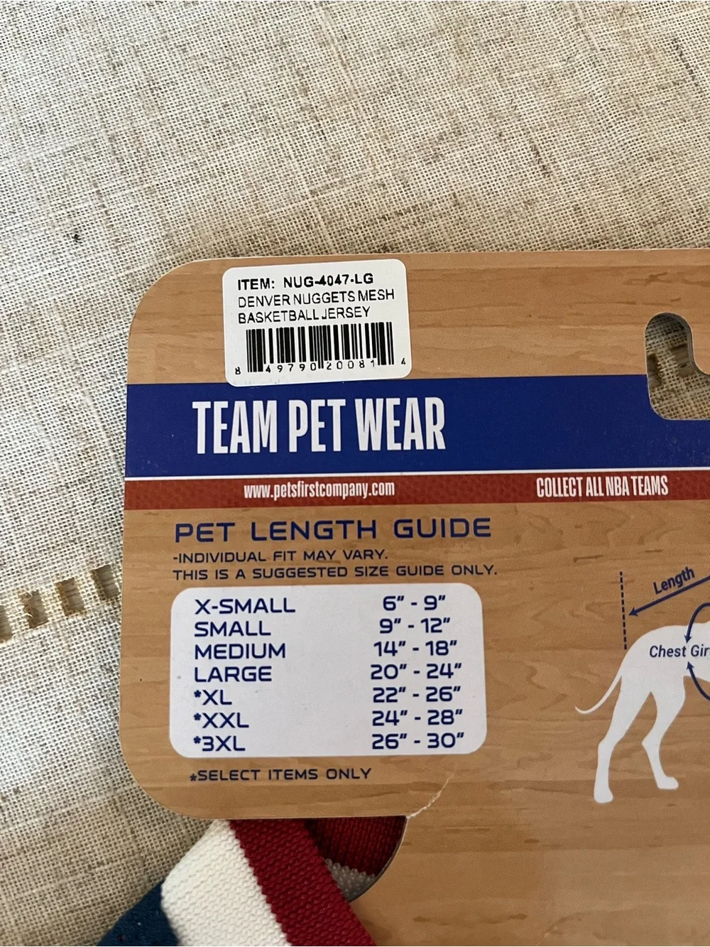 New Pets First NBA Denver Nuggets Basketball Dog & Cat Mesh Jersey, Large